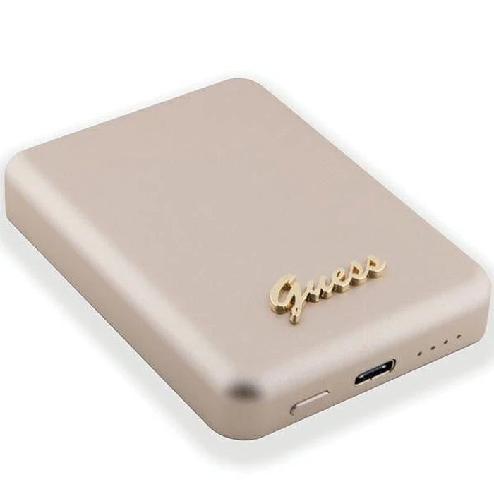 Induction Powerbank Guess GUPBM3ALGSGD 3000mAh 5W MagSafe Metal Script Logo gold