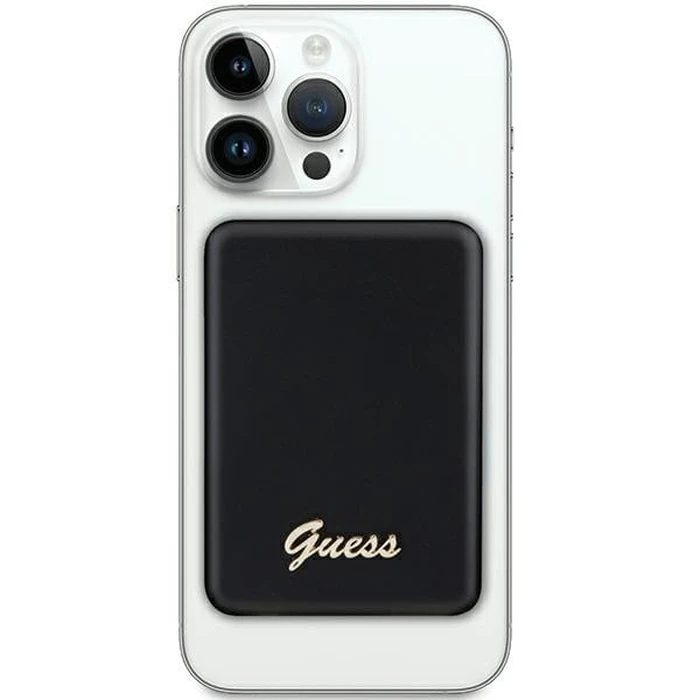 Induction Powerbank Guess GUPBM3ALGSGK 3000mAh 5W MagSafe Metal Script Logo black
