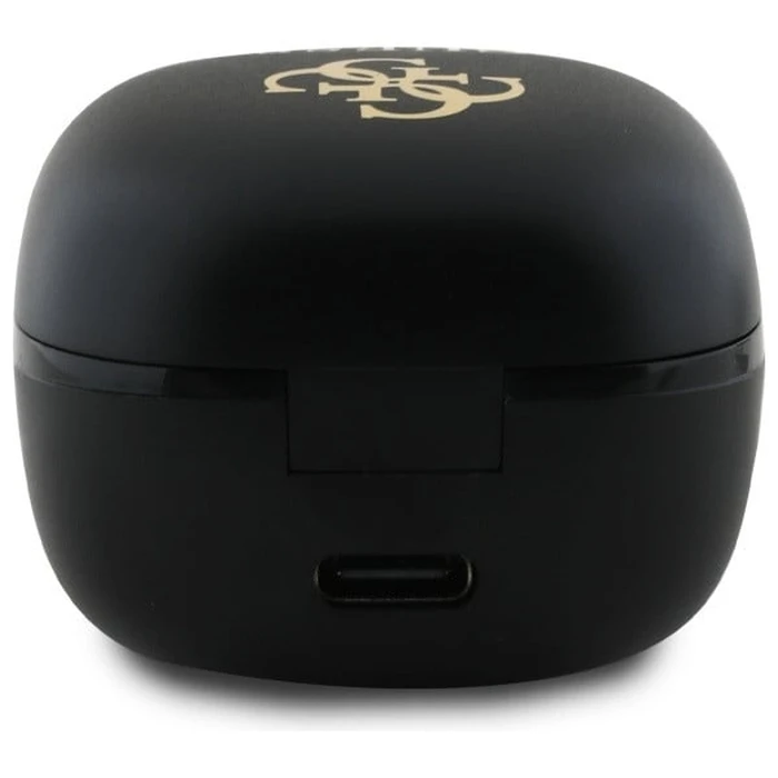 Wireless TWS in-ear headphones Guess GUTWSJ144ESK + docking station Iridescent 4G Printed Logo black