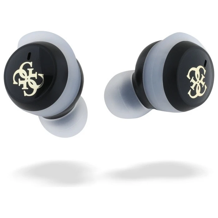 Wireless TWS in-ear headphones Guess GUTWSJ144ESK + docking station Iridescent 4G Printed Logo black