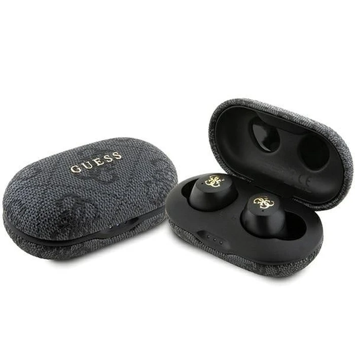 Wireless TWS in-ear headphones Guess GUTWSP4EGK + docking station ENC 4G Metal black