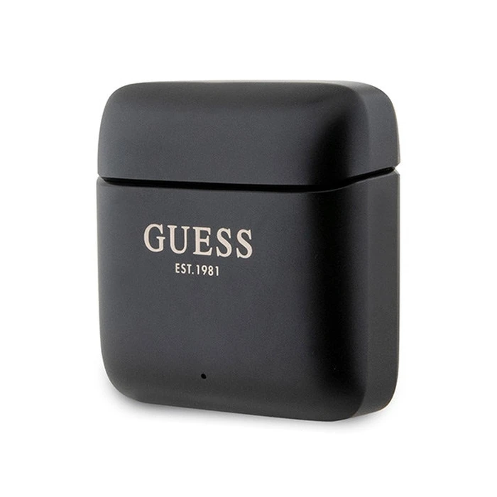 Wireless TWS in-ear headphones Guess GUTWSSU20ALEGK + docking station Printed Logo black