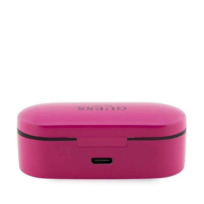 Wireless in-ear headphones Guess GUTWST31EM TWS + docking station magenta