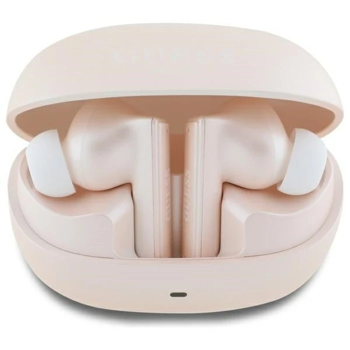 Wireless TWS in-ear headphones Guess GUTWST88MCTGP TWS + docking station Capsule Printed Logo pink