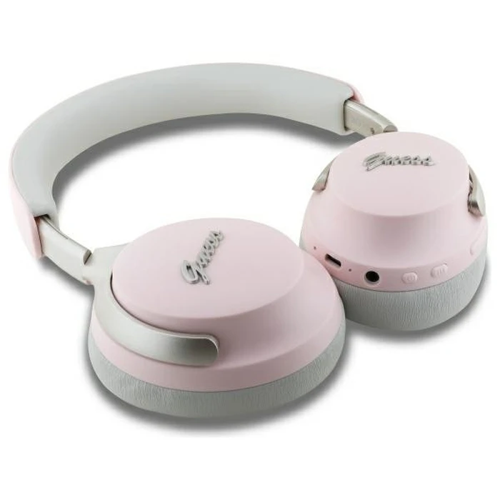 Wireless over-ear headphones Guess ANC/ENC GUBHC22PSBCSMP DB Metal Script Logo pink