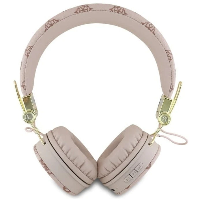Wireless over-ear headphones Guess ENC GUBH70EPOSMW Peony Script Round Shape brown