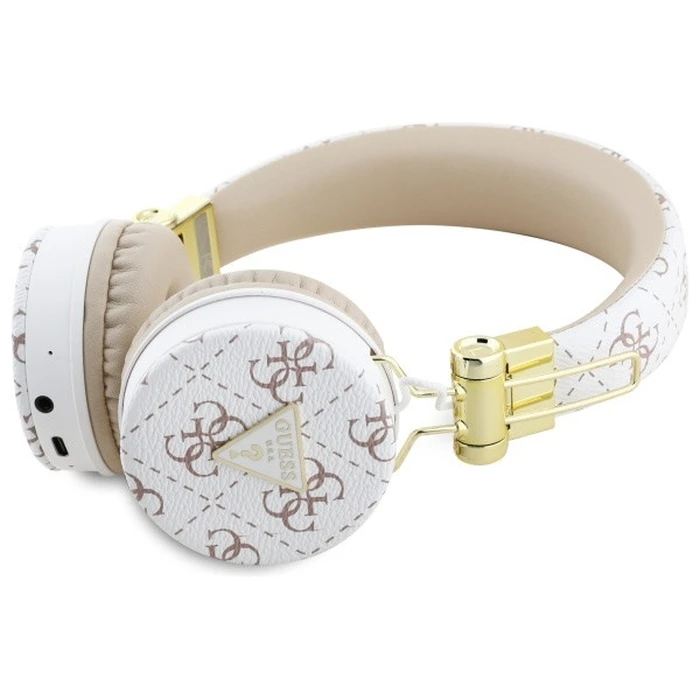 Wireless over-ear headphones Guess ENC GUBH70E4PTMH 4G Triangle Round Shape white