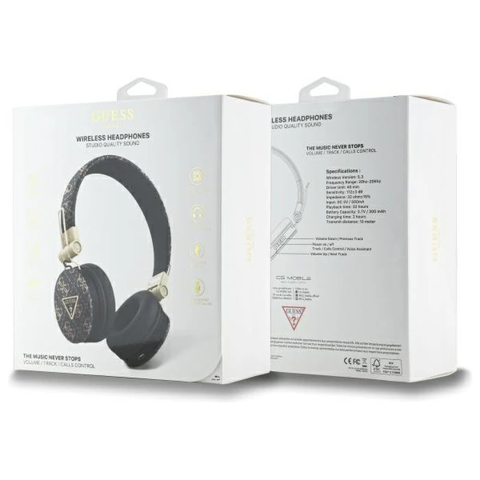 Wireless over-ear headphones Guess ENC GUBH70E4PTMK 4G Triangle Round Shape black