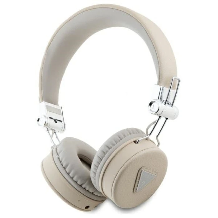 Wireless over-ear headphones Guess ENC GUBH70PGTSPSE Grained Classic Round Shape beige