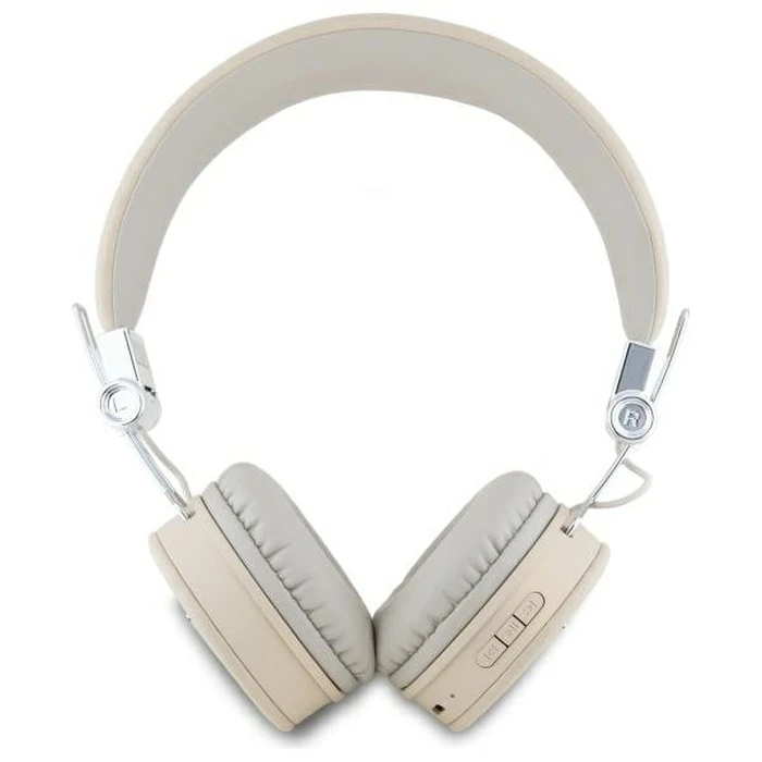 Wireless over-ear headphones Guess ENC GUBH70PGTSPSE Grained Classic Round Shape beige