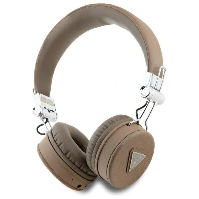 Wireless over-ear headphones Guess ENC GUBH70PGTSPSW Grained Classic Round Shape brown
