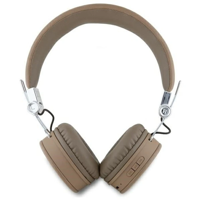 Wireless over-ear headphones Guess ENC GUBH70PGTSPSW Grained Classic Round Shape brown