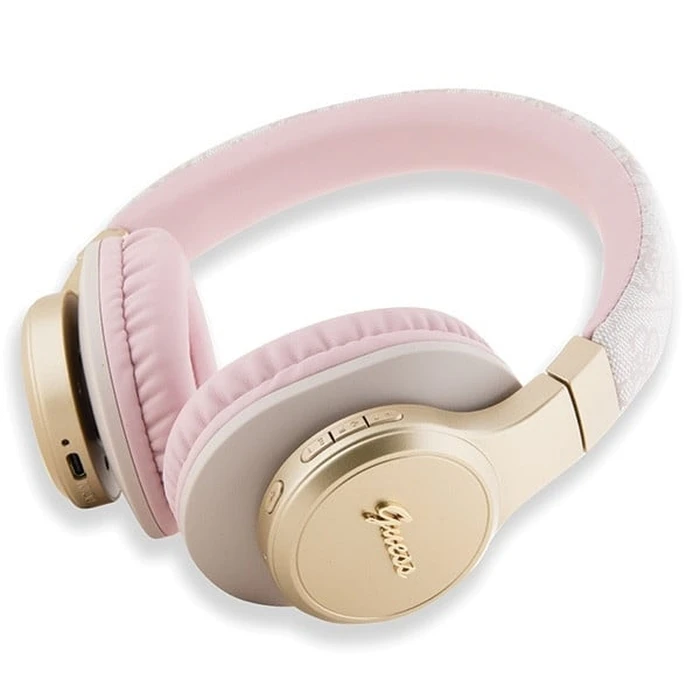 Wireless over-ear headphones Guess GUBH604GEMP 4G Script pink