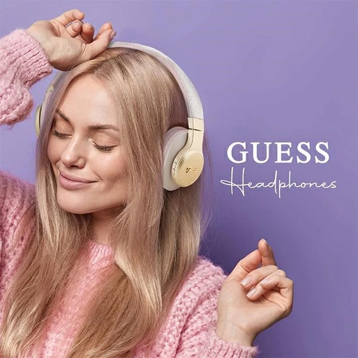 Wireless over-ear headphones Guess GUBH604GEMP 4G Script pink