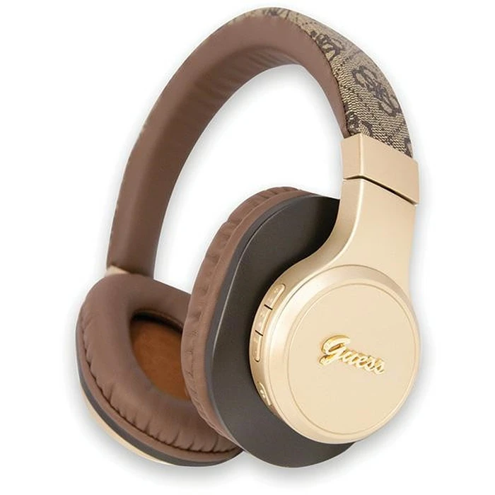 Wireless over-ear headphones Guess GUBH604GEMW 4G Script brown