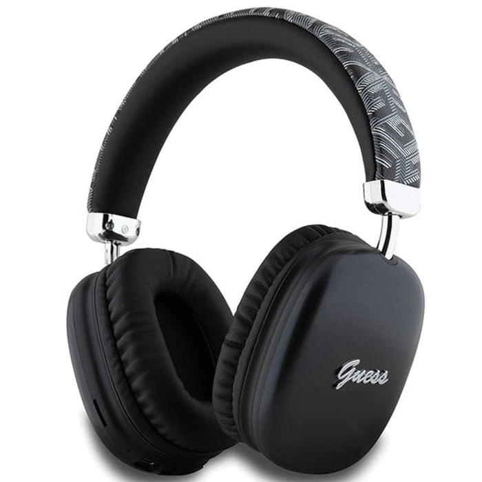 Wireless over-ear headphones Guess GUBHK1GCTCSK Gcube Metallic Script Logo black
