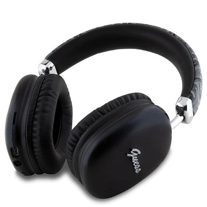 Wireless over-ear headphones Guess GUBHK1GCTCSK Gcube Metallic Script Logo black