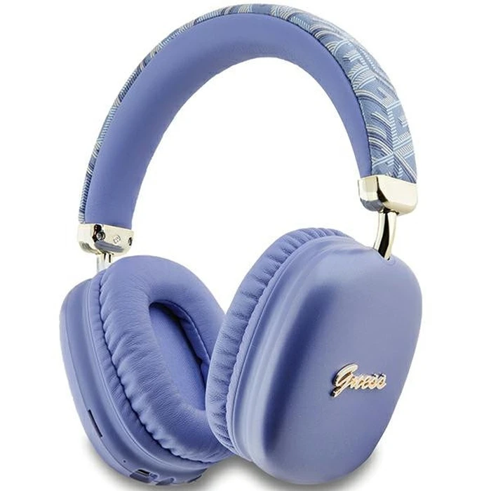Wireless over-ear headphones Guess GUBHK1GCTCSU Gcube Metallic Script Logo purple