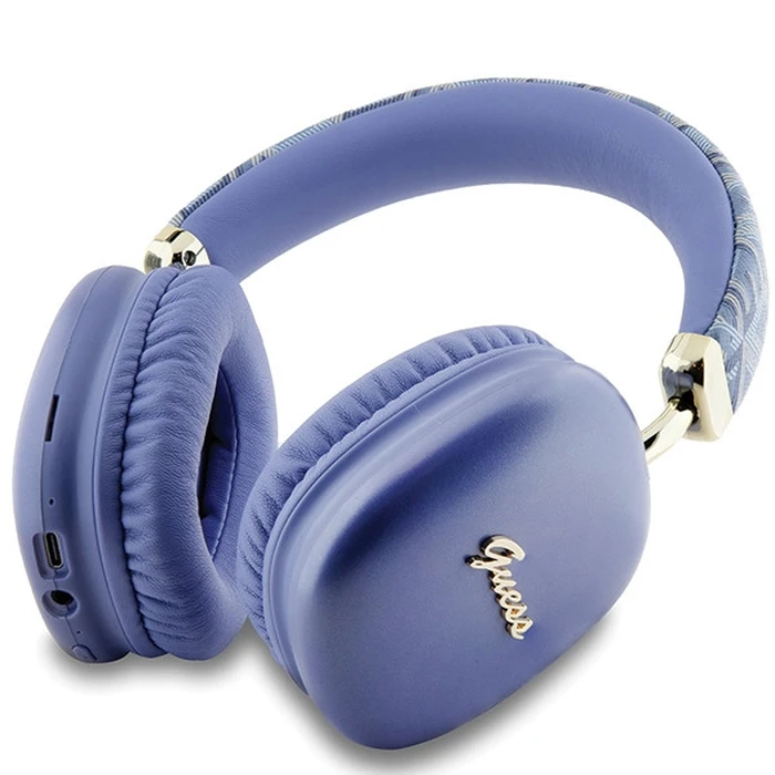 Wireless over-ear headphones Guess GUBHK1GCTCSU Gcube Metallic Script Logo purple