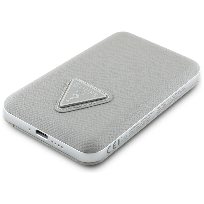 Induction Powerbank Guess Grained Triangle 5000mAh 15W USB-C MagSafe beige