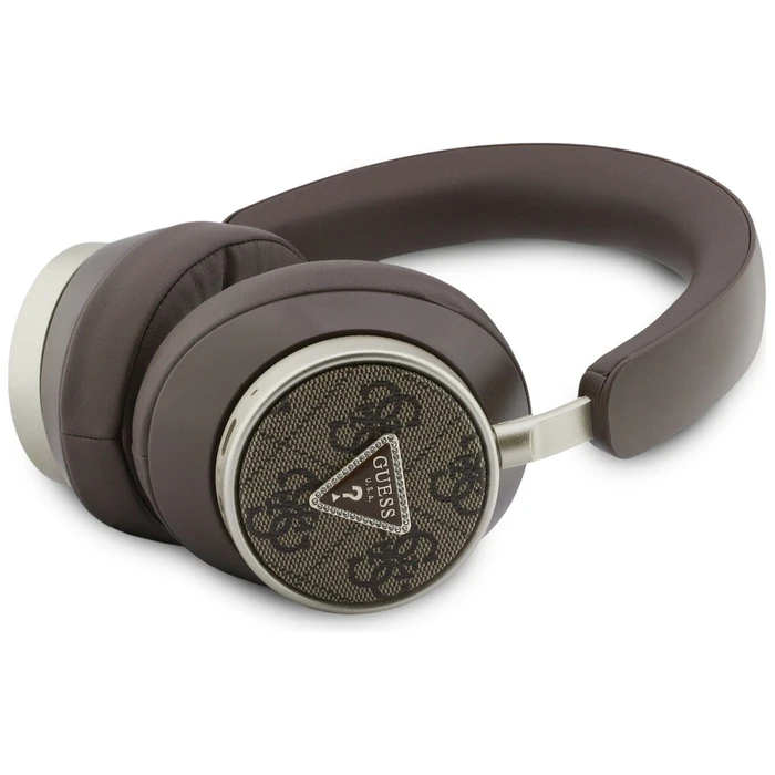 Wireless over-ear headphones Guess 4G Triangle Logo ENC brown