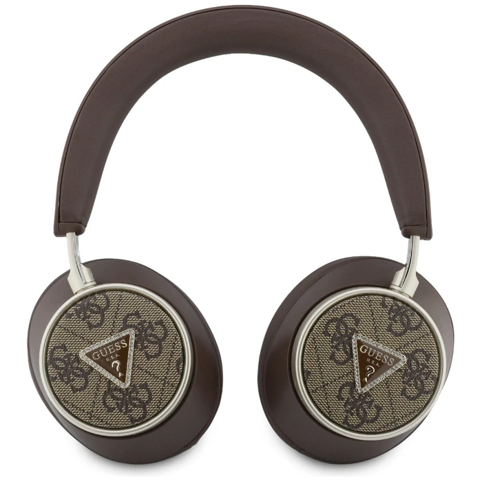 Wireless over-ear headphones Guess 4G Triangle Logo ENC brown