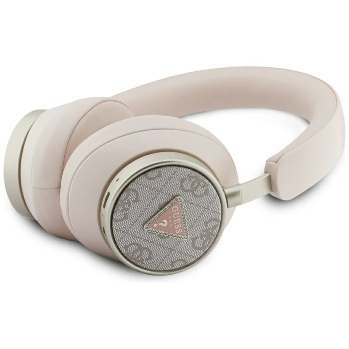 Wireless over-ear headphones Guess 4G Triangle Logo ENC pink