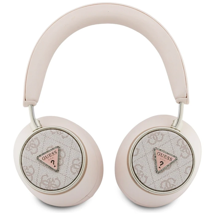 Wireless over-ear headphones Guess 4G Triangle Logo ENC pink