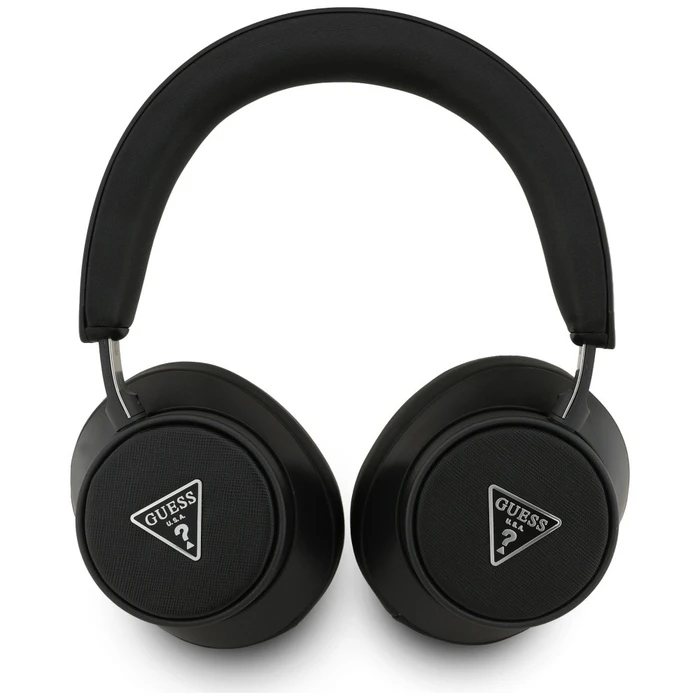 Wireless over-ear headphones Guess ENC Saffiano Triangle Logo black