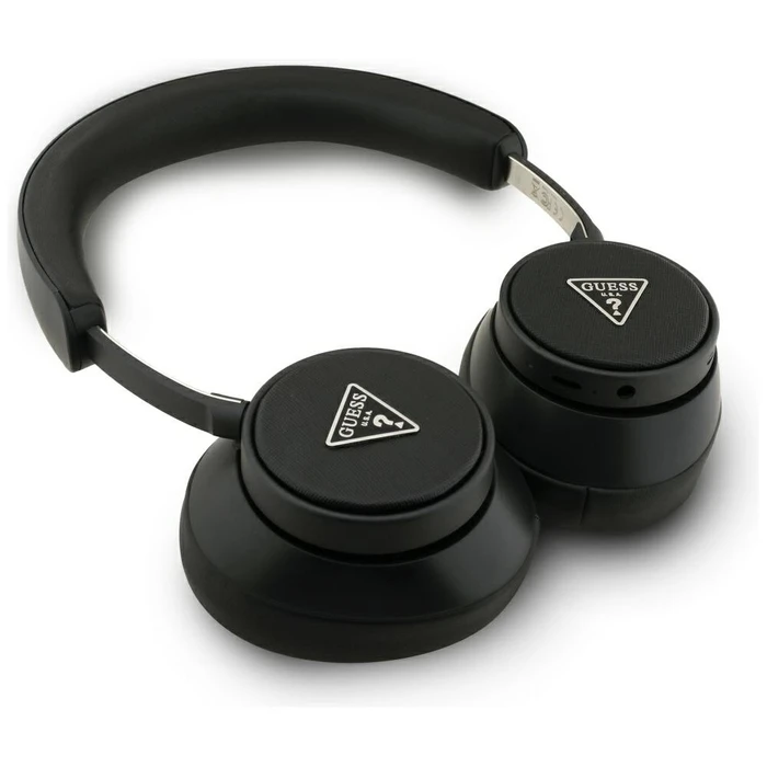 Wireless over-ear headphones Guess ENC Saffiano Triangle Logo black
