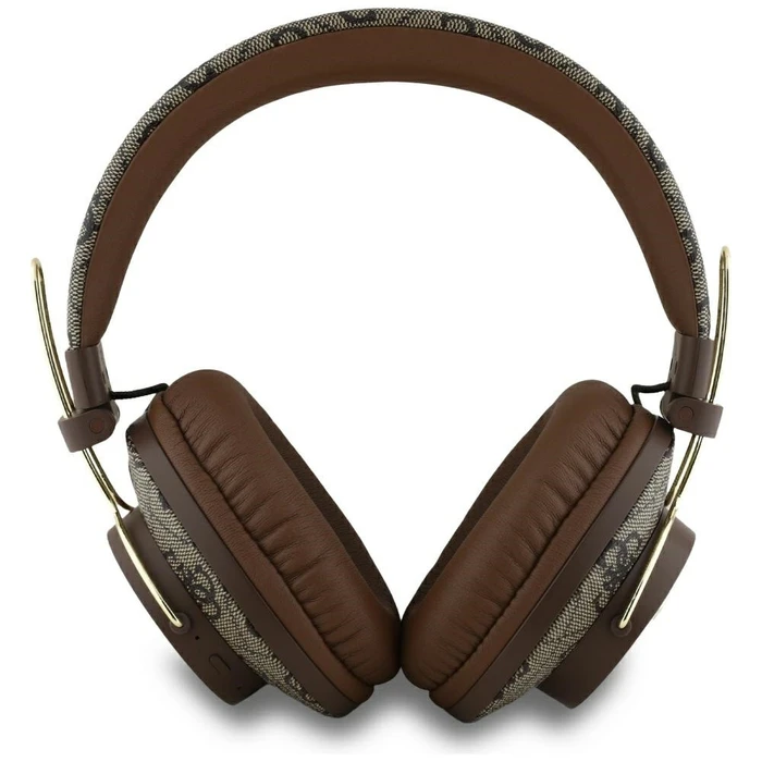 Wireless over-ear headphones Guess ENC Metal 4G Logo brown