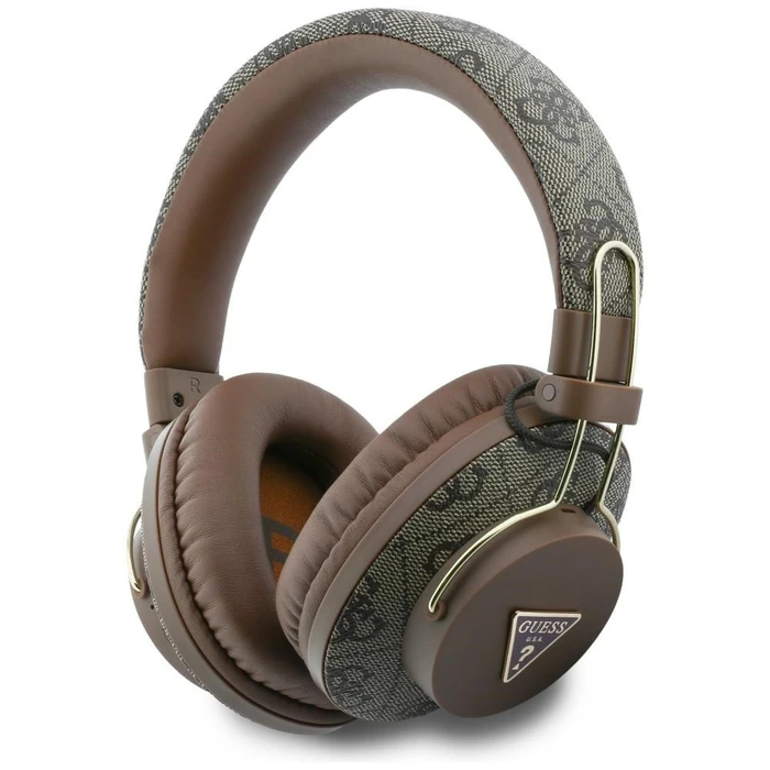 Wireless over-ear headphones Guess Triangle Logo ENC brown