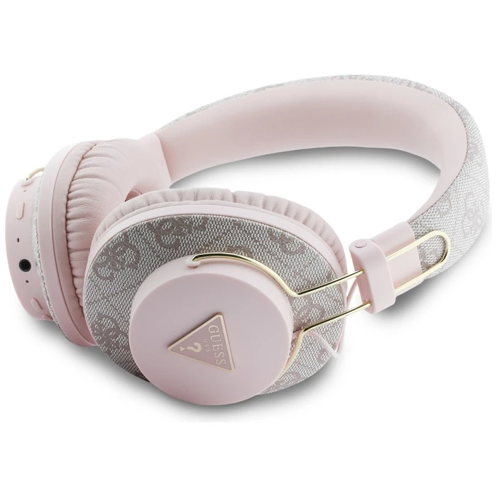 Wireless over-ear headphones Guess Triangle Logo ENC pink