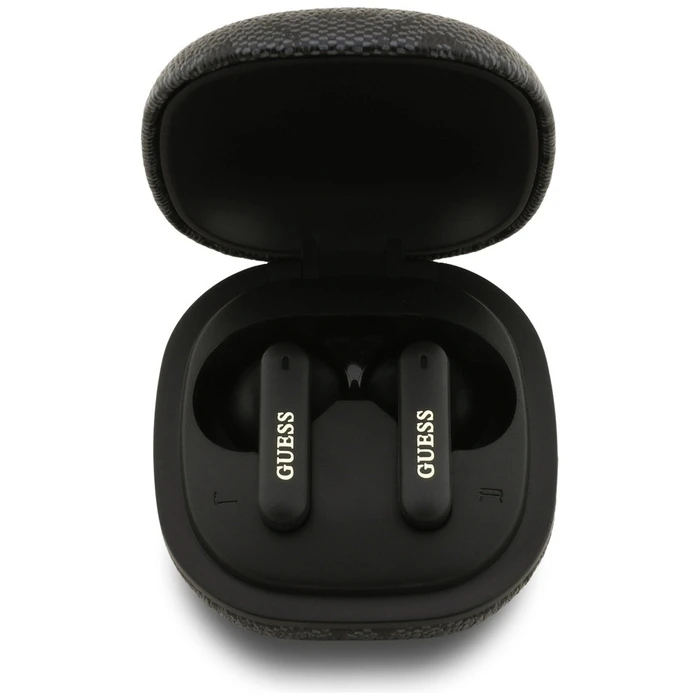Wireless TWS in-ear headphones ENC Guess 4G Classic Metal Logo black