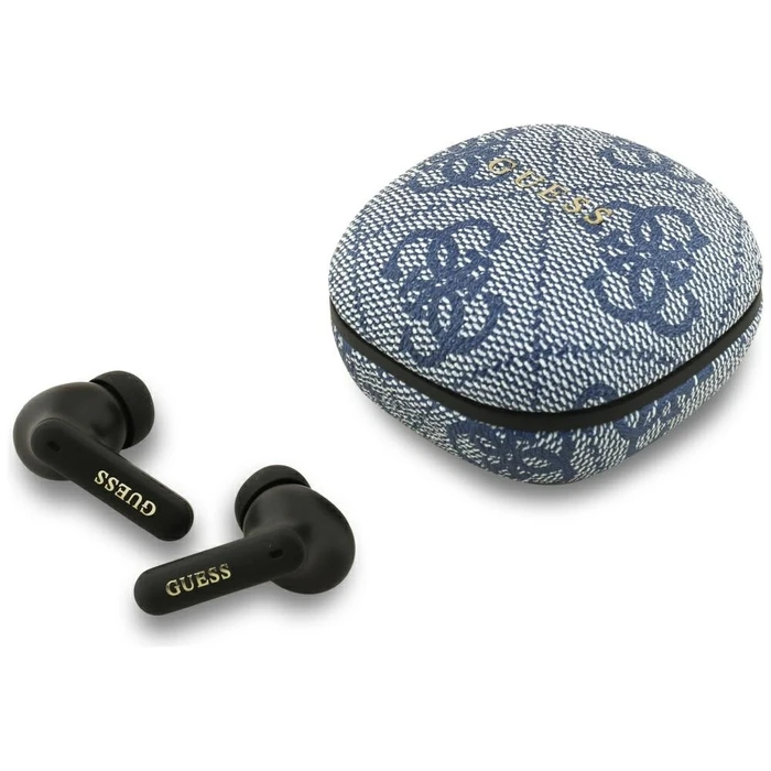 Wireless TWS in-ear headphones ENC Guess 4G Classic Metal Logo blue