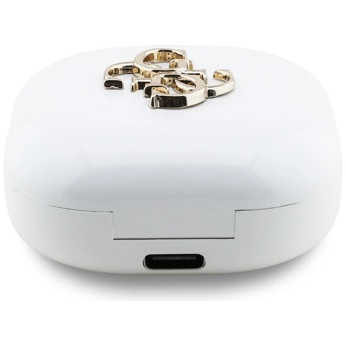 Wireless TWS in-ear headphones Guess 4G Metal Logo white