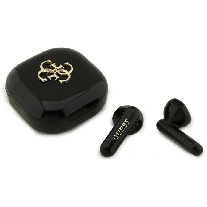 Wireless TWS in-ear headphones Guess 4G Metal Logo black