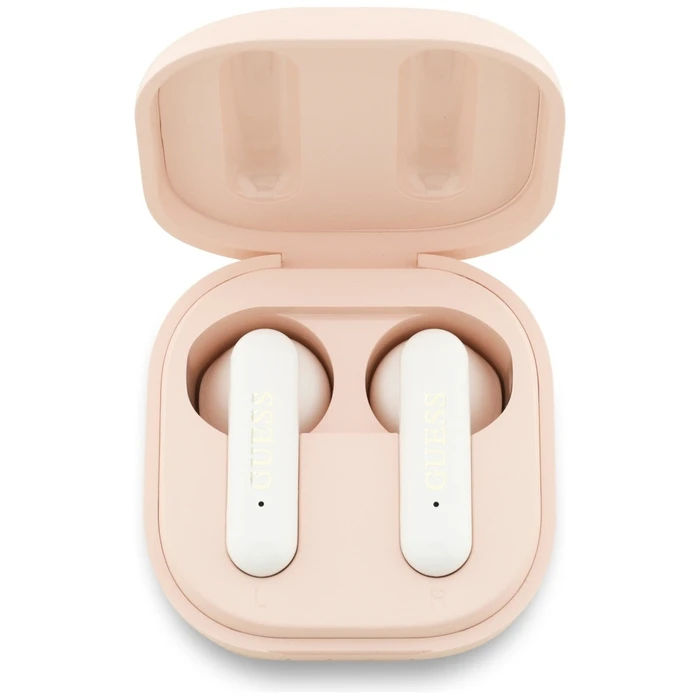 Wireless TWS in-ear headphones Guess 4G Metal Logo pink