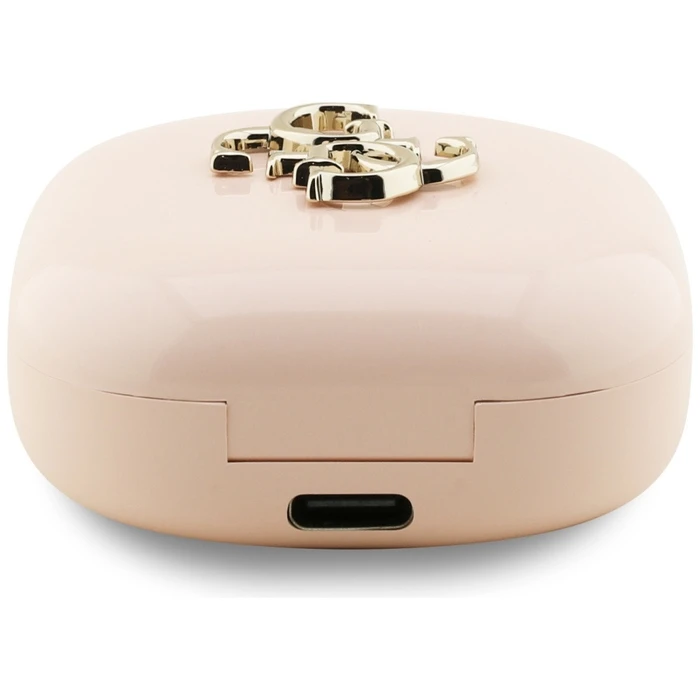 Wireless TWS in-ear headphones Guess 4G Metal Logo pink
