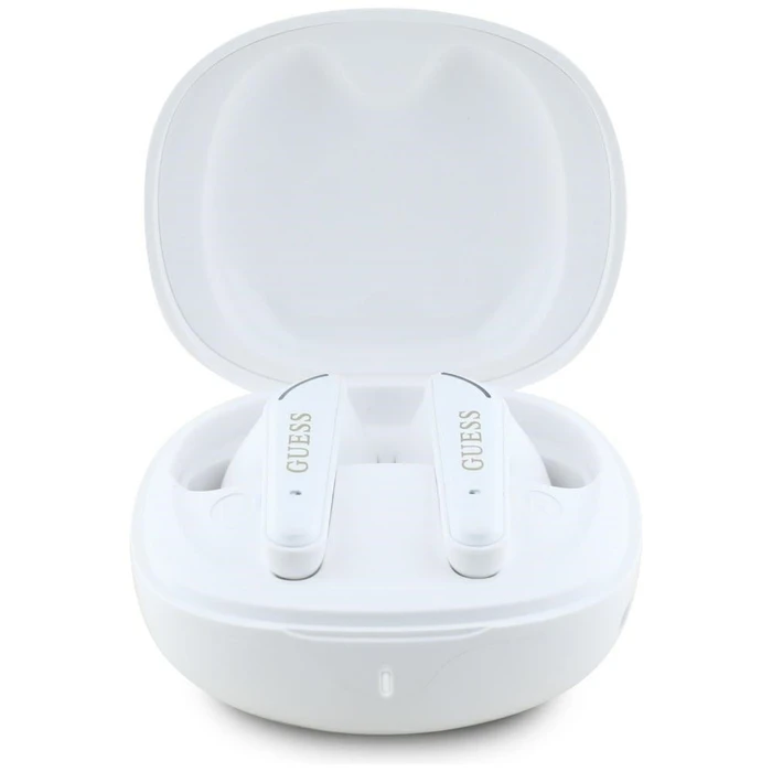Wireless TWS in-ear headphones Guess Flat Classic Logo Electroplated white
