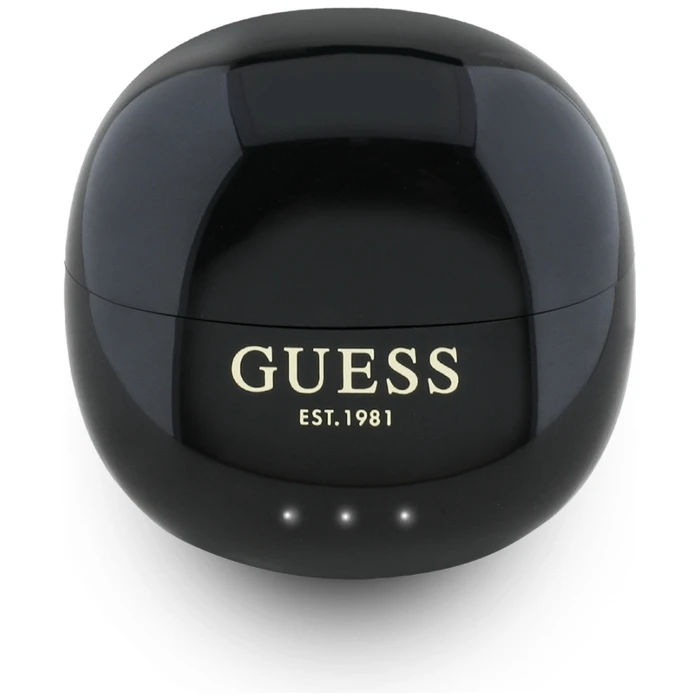 Wireless TWS in-ear headphones Guess Glossy Effect EggShape Printed Classic Logo black