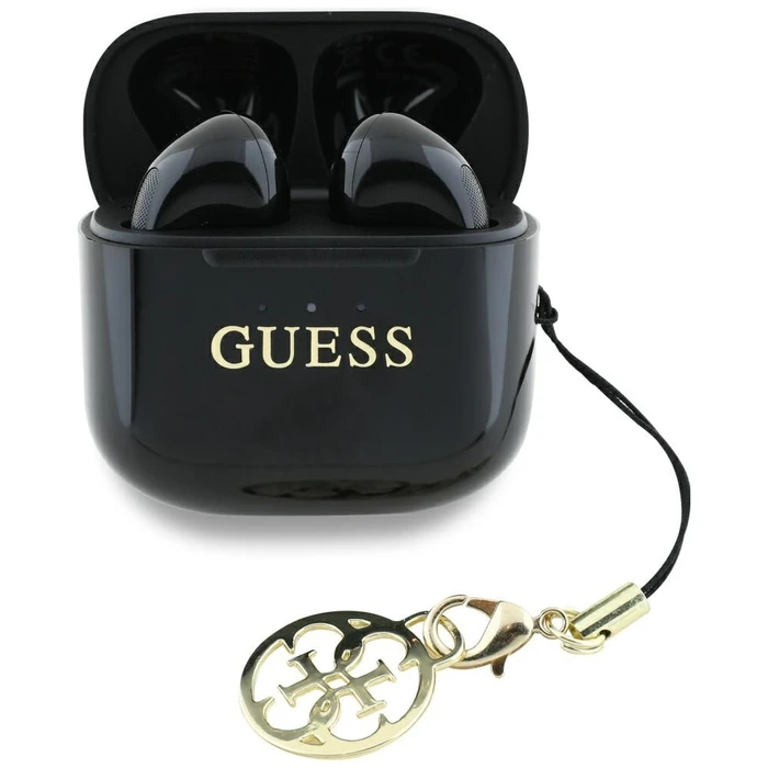 Wireless TWS in-ear headphones Guess Glossy Effect Printed Classic Logo & Charm black