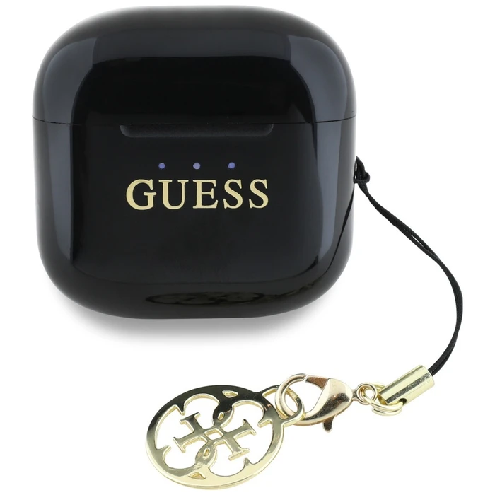 Wireless TWS in-ear headphones Guess Glossy Effect Printed Classic Logo & Charm black