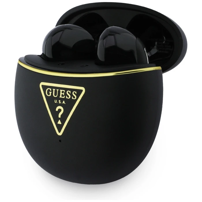 Wireless TWS in-ear headphones Guess Gold Line Triangle black