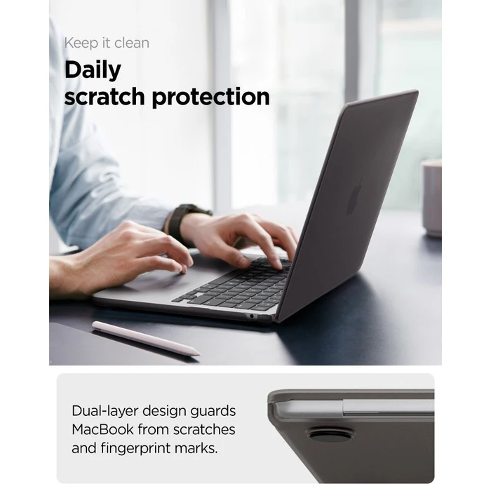 Spigen AirSkin Apple MacBook Air 13 (M2/M3/M4/M5) Frost Black