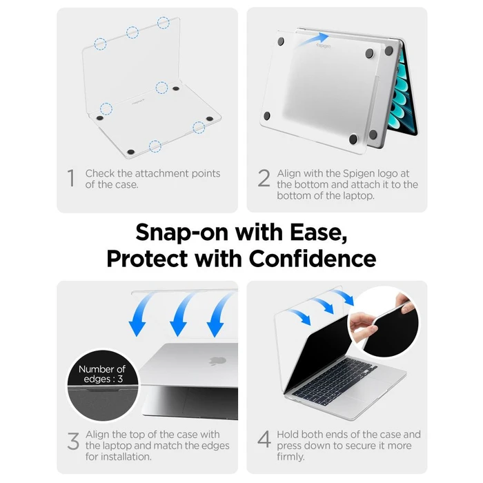 Spigen AirSkin Apple MacBook Air 13 (M2/M3/M4/M5) Frost Black