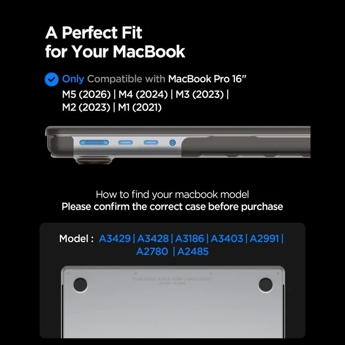 Spigen AirSkin Apple MacBook Pro 16" (M1/M2/M3/M4/M5) Frost Black