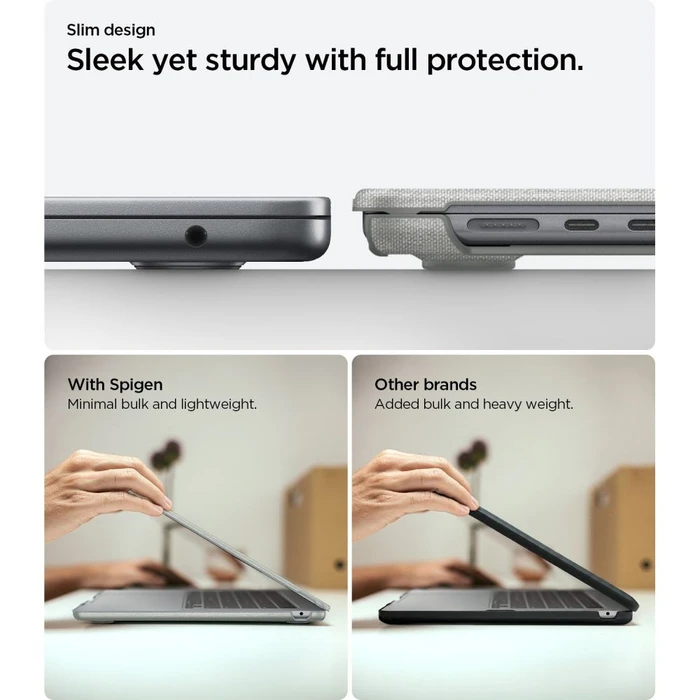 Spigen Urban Fit Apple MacBook Air 13 (M2/M3/M4/M5) Heather Grey