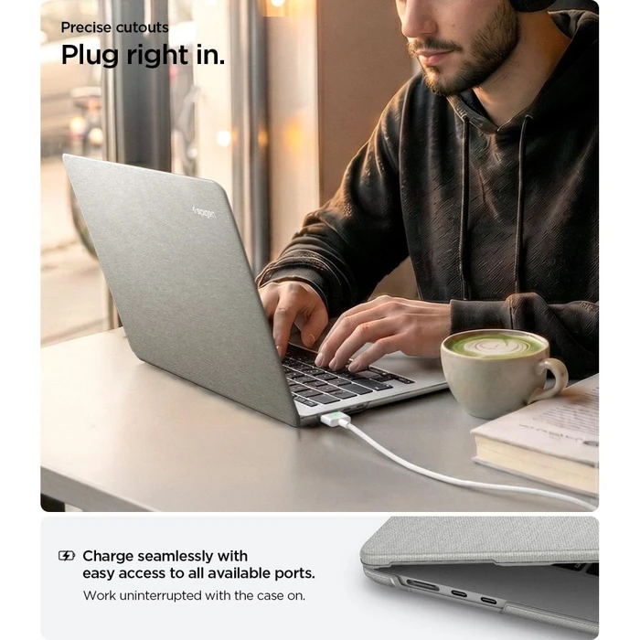 Spigen Urban Fit Apple MacBook Air 13 (M2/M3/M4/M5) Heather Grey