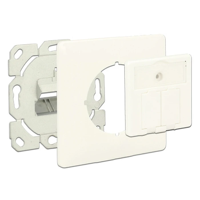 Πριζα δικτυου Delock Wall Outlet για Keystone 86219, 2 Port